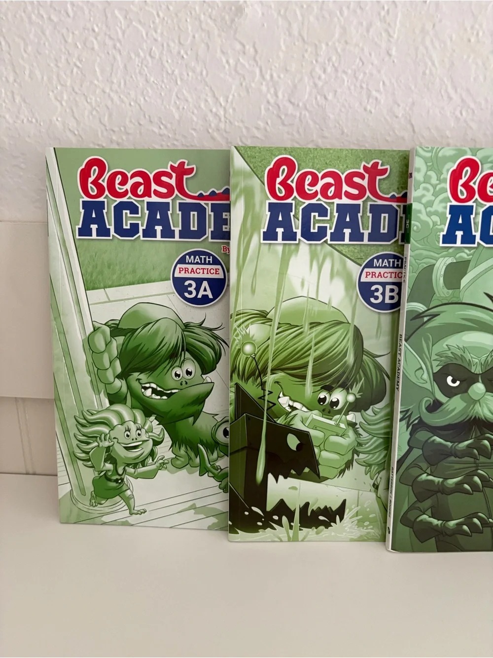 NEW Beast Academy Math Practice Workbooks 3A-3D + Puzzles Book Homeschool